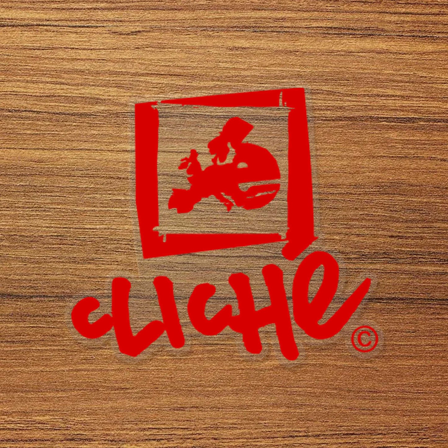 Cliché Skateboard Logo Vinyl Decal Sticker – Waterproof & Durable