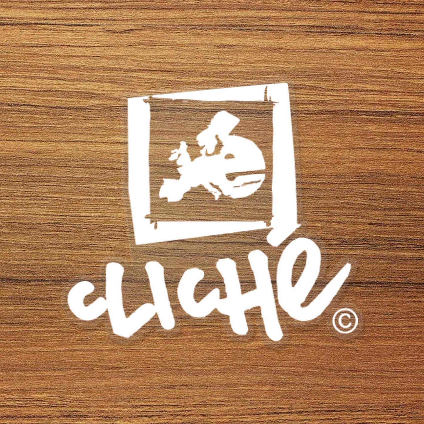 Cliché Skateboard Logo Vinyl Decal Sticker – Waterproof & Durable