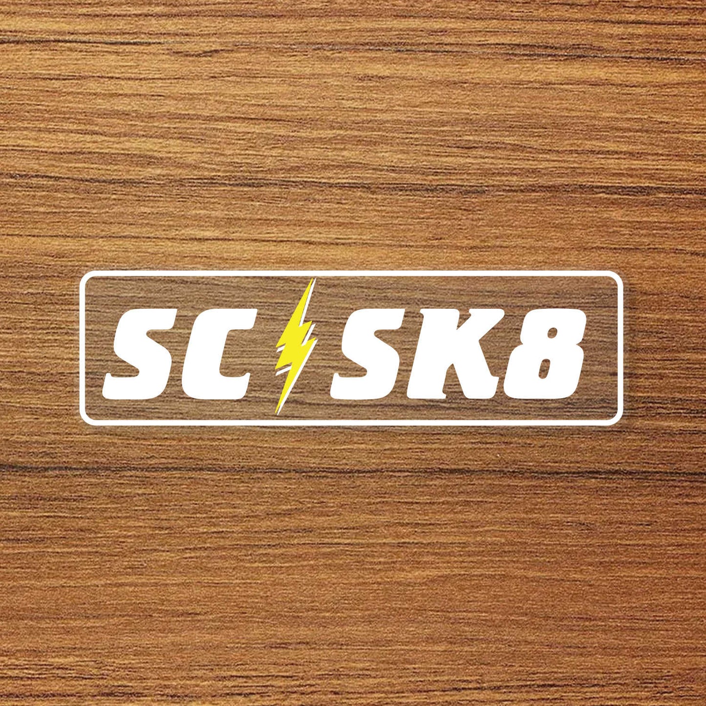 SC SK8 Skateboard Logo Vinyl Decal Sticker – Waterproof & UV Resistant