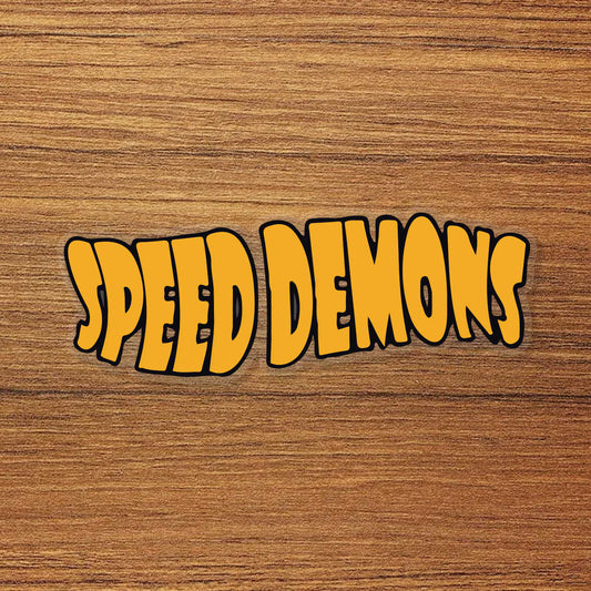 Speed Demons Skateboard Logo Vinyl Decal Sticker – Waterproof & UV Resistant
