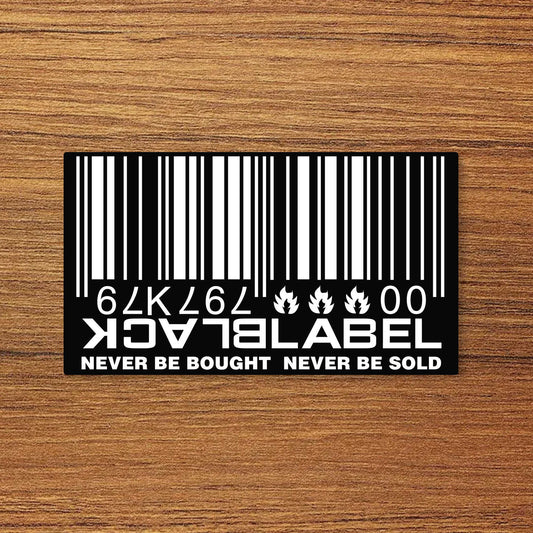 Black Label Skateboards "Barcode" Logo Vinyl Decal Sticker – Waterproof & UV Resistant