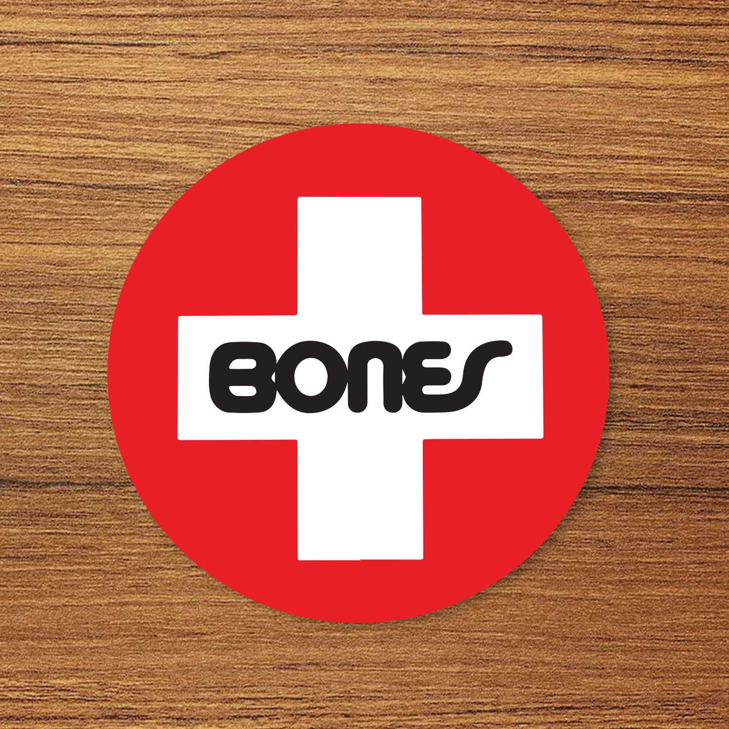 Bones® Bearings Swiss Skateboard Logo Vinyl Decal Sticker – Waterproof & UV Resistant