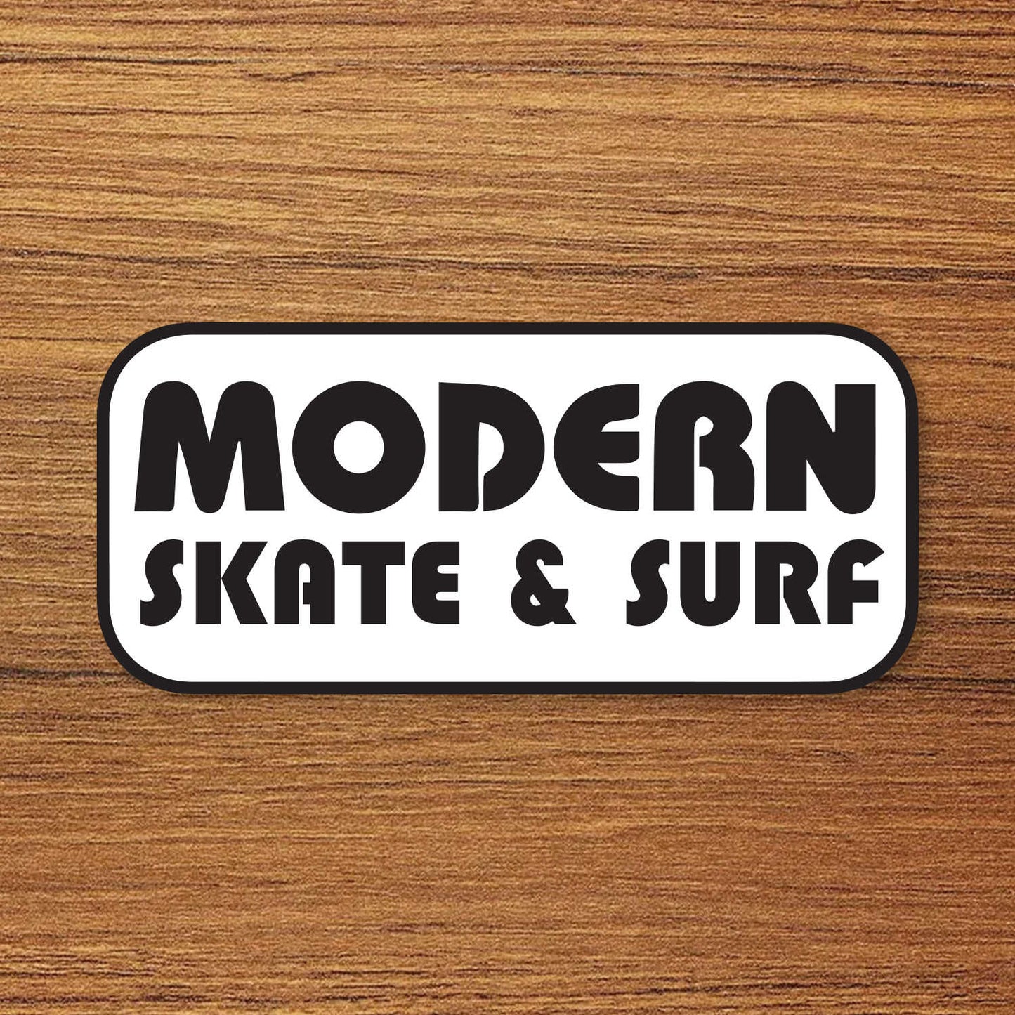 Modern Skate & Surf Skateboard Logo Vinyl Decal Sticker – Waterproof & UV Resistant