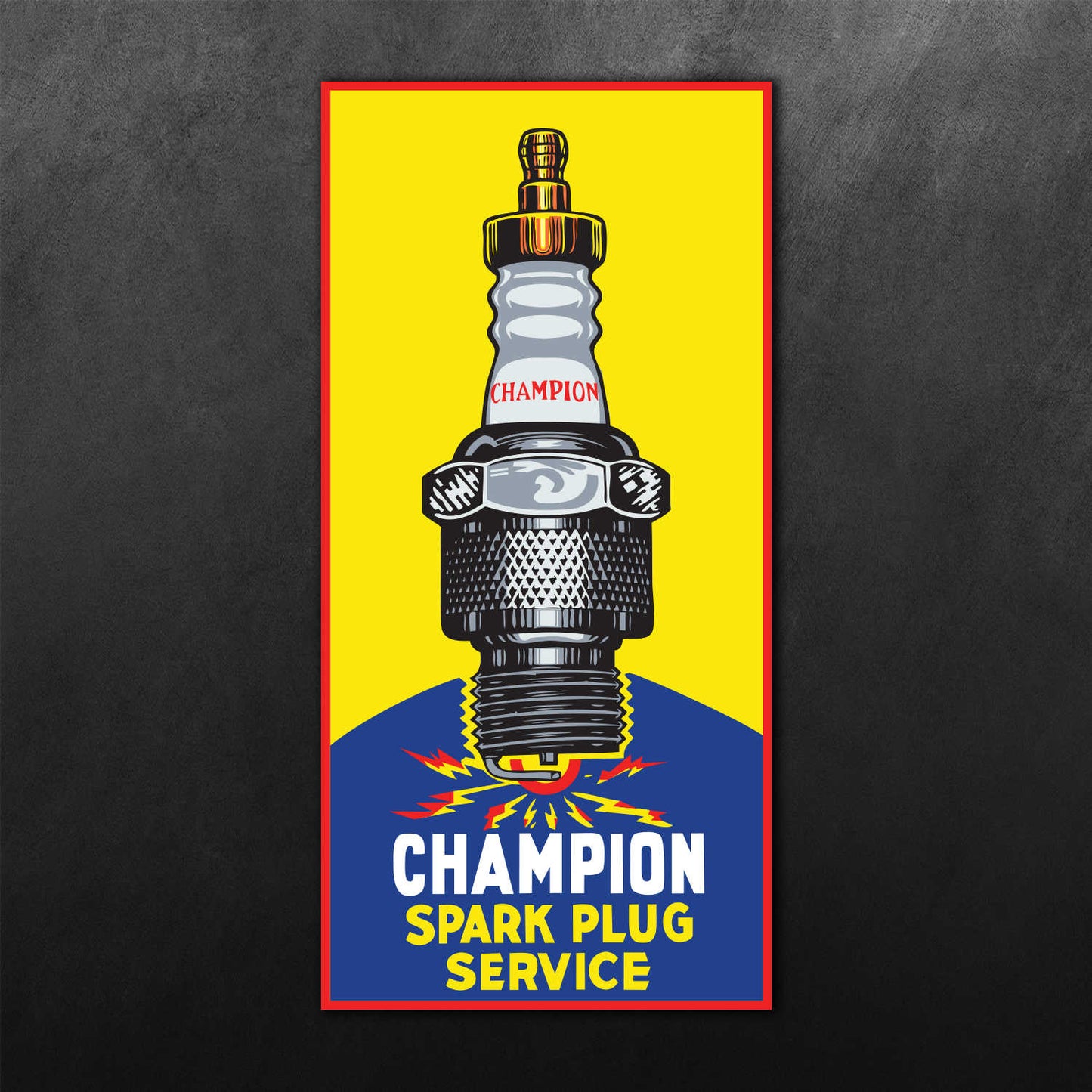 Champion Spark Plug Service Sticker