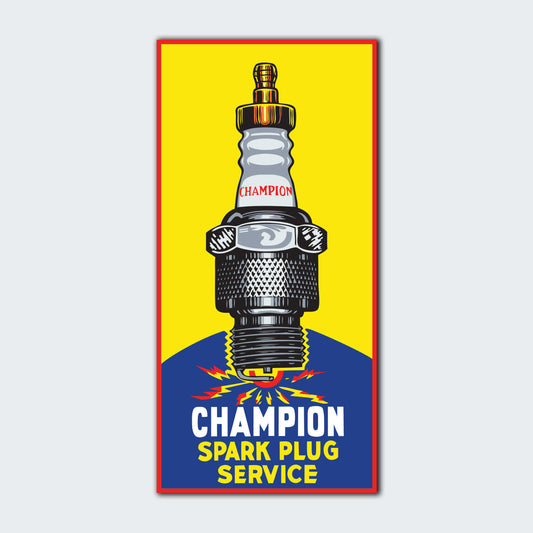 Champion Spark Plug Service Sticker