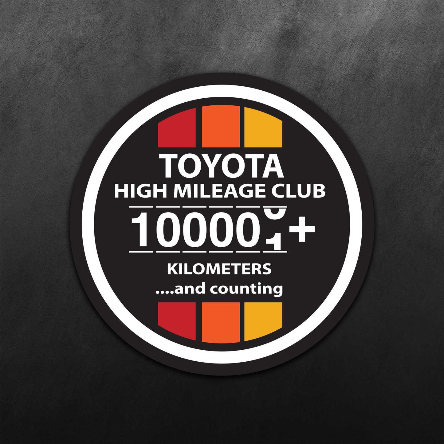 Toyota High Mileage Club Sticker for Toyota