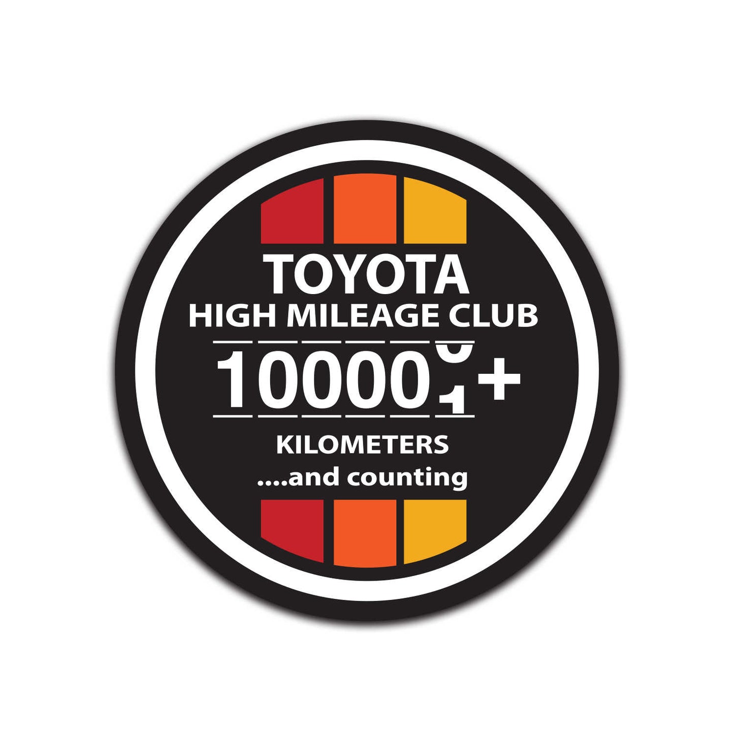 Toyota High Mileage Club Sticker for Toyota