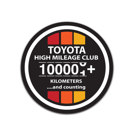 Toyota High Mileage Club Sticker for Toyota