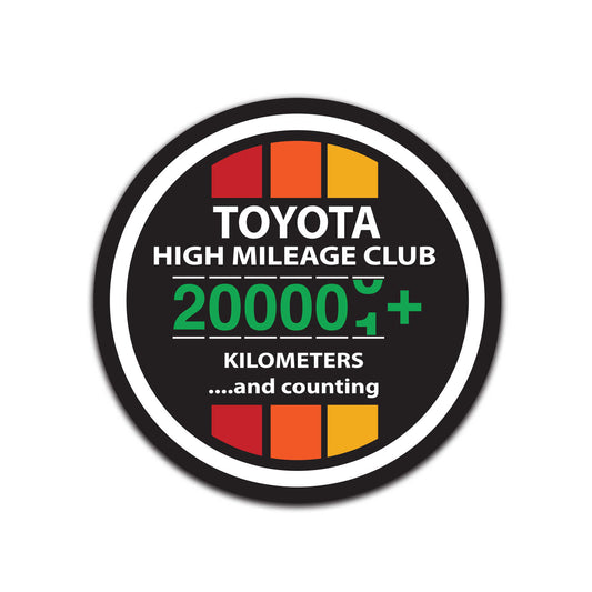 Toyota High Mileage Club Sticker for Toyota