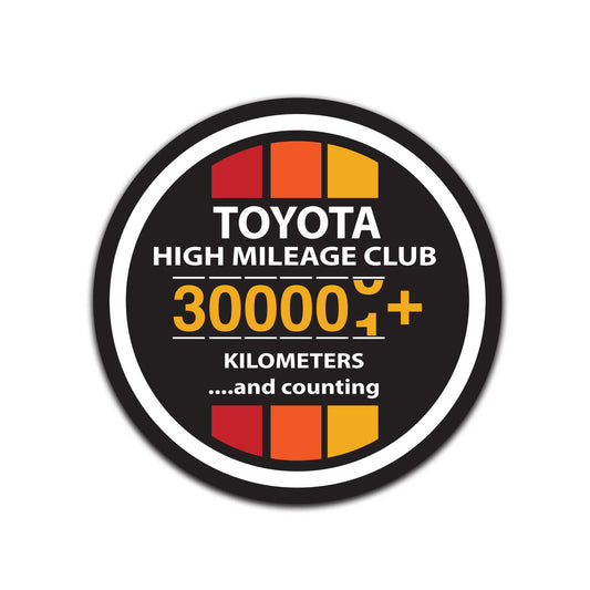 Toyota High Mileage Club Sticker for Toyota