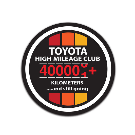 Toyota High Mileage Club Sticker for Toyota