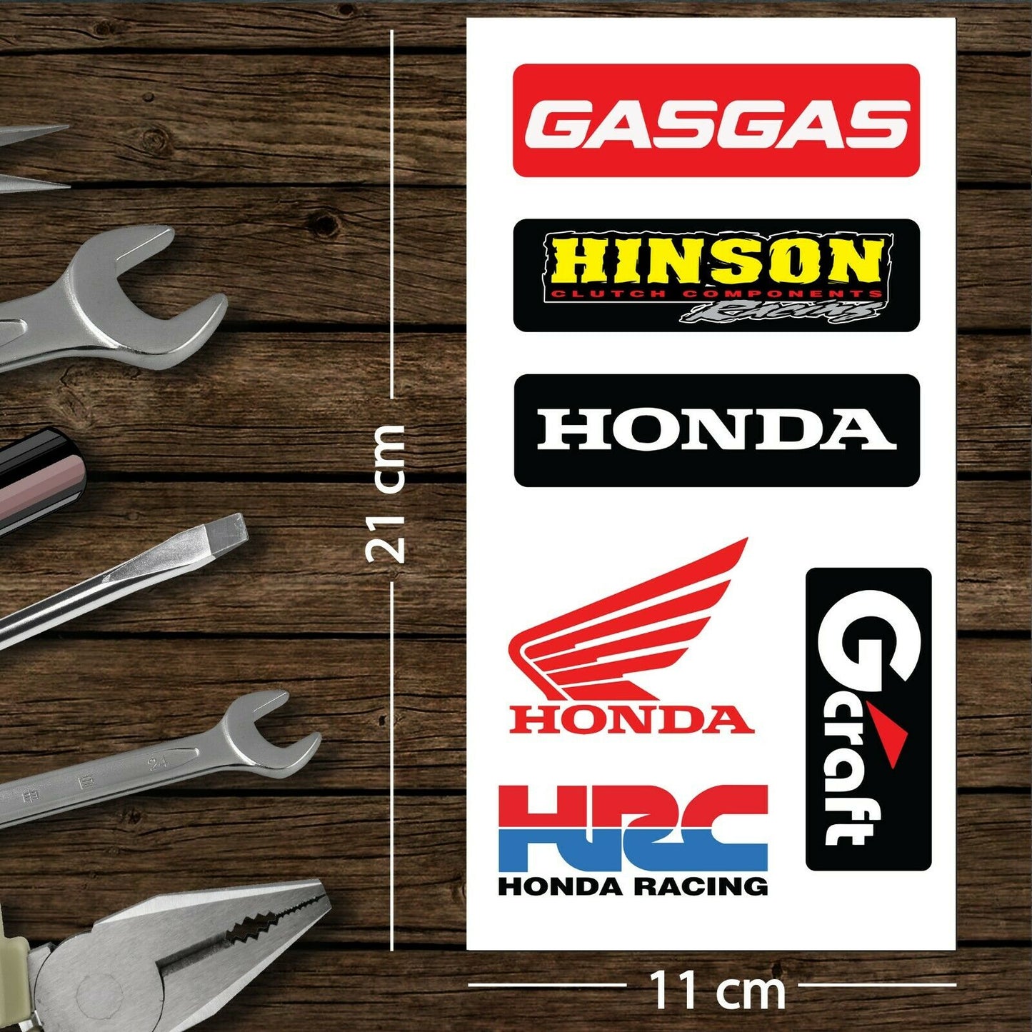 Assorted Motorcycle Bike Stickers Set Pack 12 Racing Decal