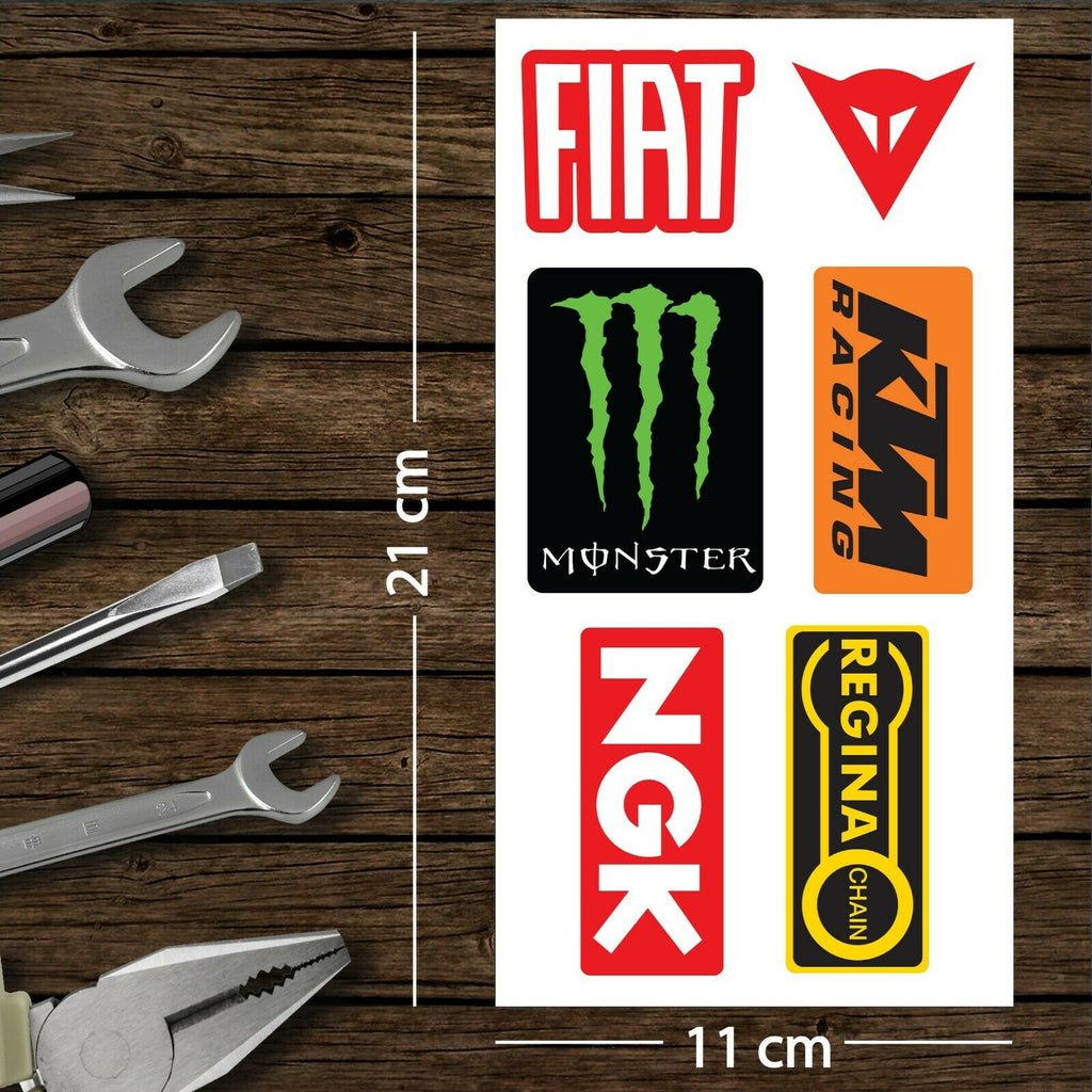 Assorted Motorcycle Bike Stickers Set Pack 26 Racing Decal