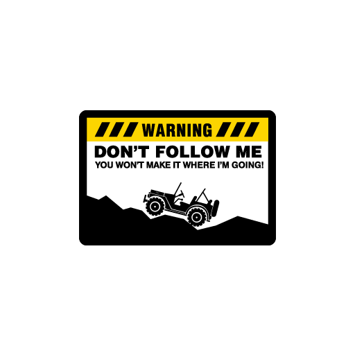 Don't Follow Me Jeep Sticker-0
