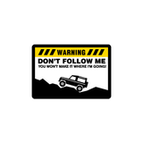 Don't Follow Me Land Rover Sticker-0