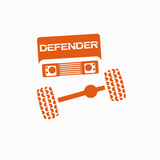 Defender Face Front View Sticker-0