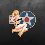 US Army Air Corps PinUp Girl Sticker