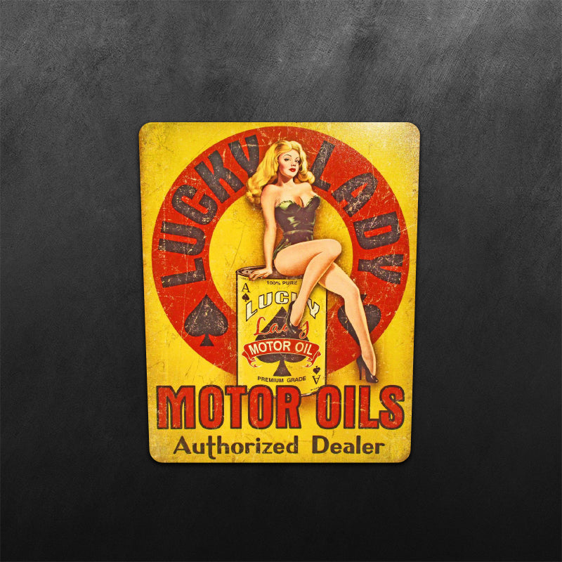 Lucky Lady PinUp Girl Sticker
