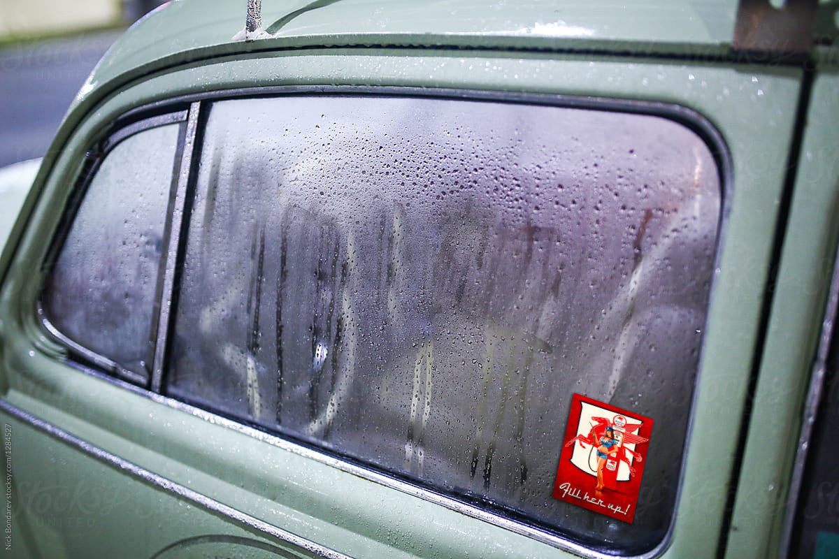 Mobil Gas PinUp Girl Sticker