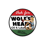 Wolf's Head PinUp Girl Sticker