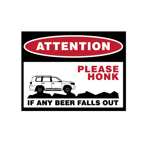 Please Honk Land Cruiser Attention Sticker-0