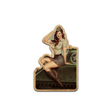US Army Tank PinUp Girl Sticker