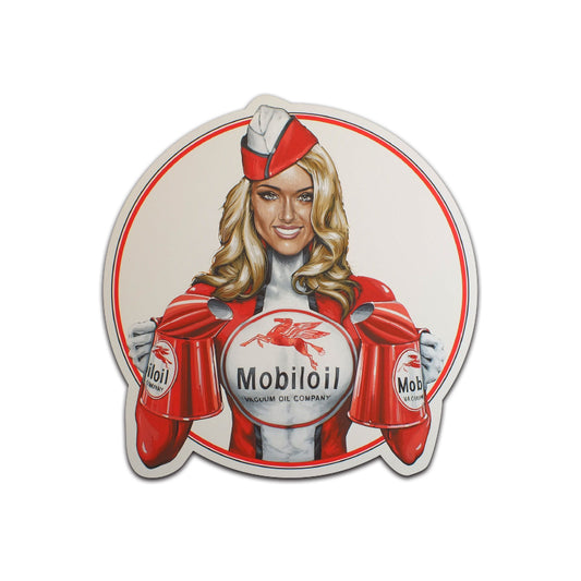 Mobil Oil PinUp Girl Sticker