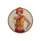 Red PinUp Girl Sticker Agip Oil