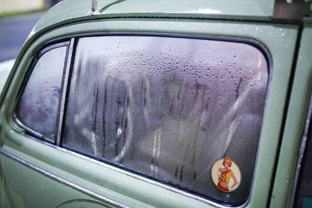 Red PinUp Girl Sticker Agip Oil