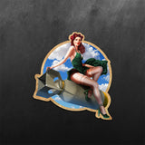 TNT Bombshell Pin Up Girl Sticker