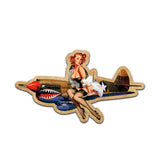 Super Marine Spitfire PinUp Girl Sticker