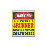Warning May Contain Nut Sticker - Available in many options