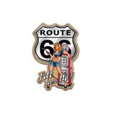 Route 66 PinUp Girl Sticker