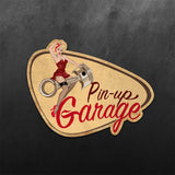 Retro Garage Piston PinUp Girl Sticker