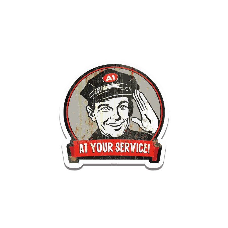 At Your Service Sticker A1