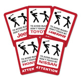 Attention Don't Touch My car Sticker - Available in many options