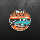 Retro Style Dads Garage Sticker
