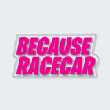 Because Racecar Sticker