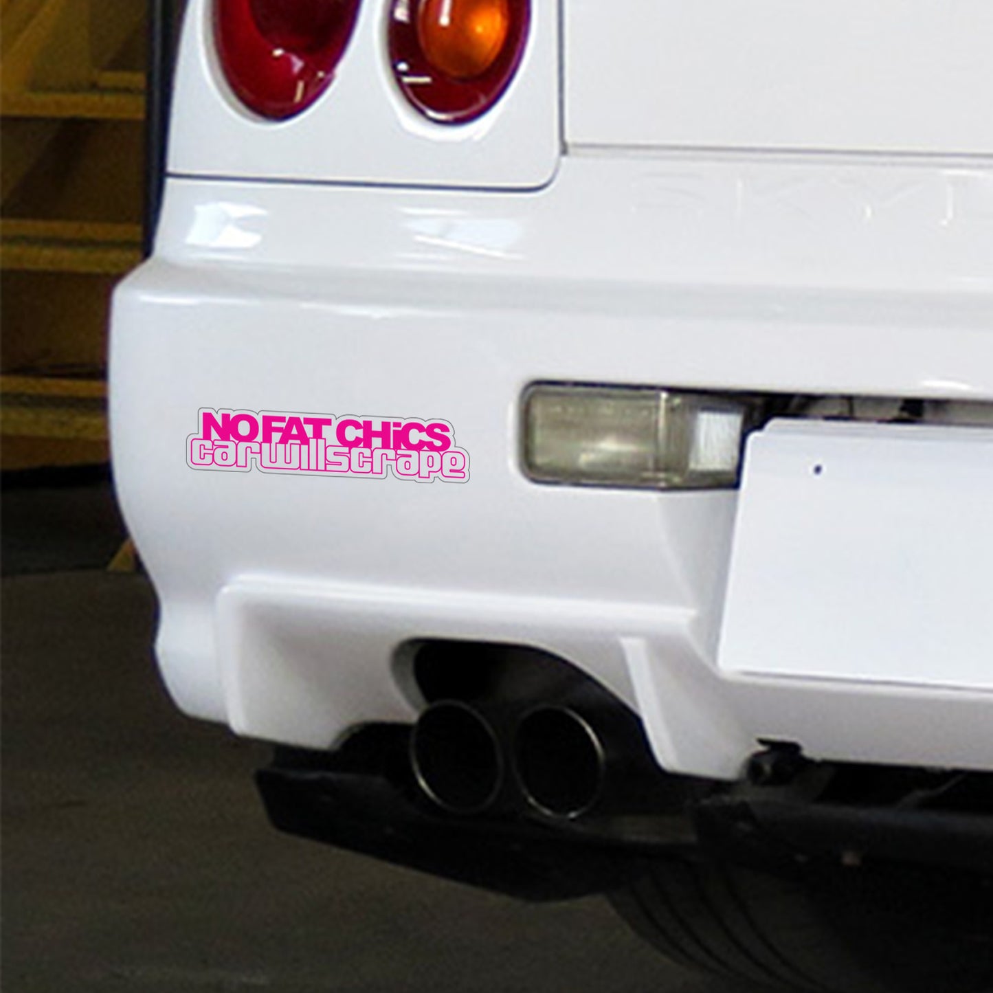 No Fat Chicks Carwillscrape Sticker