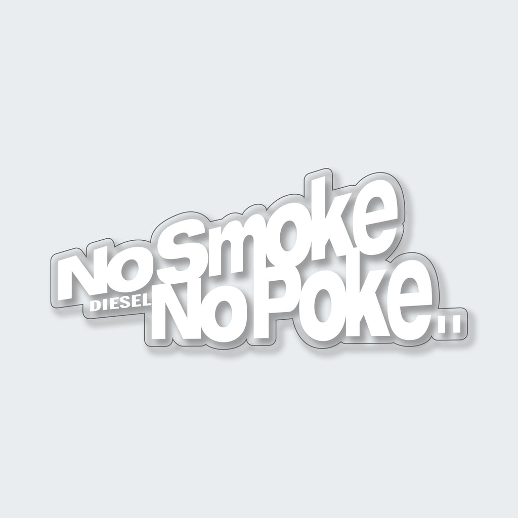 No Smoke No Poke Sticker - Exterior, Black