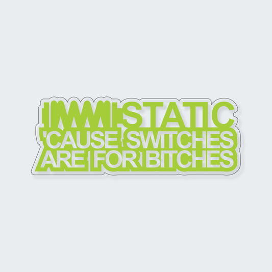 Static Cause Switches Are Bitches Sticker