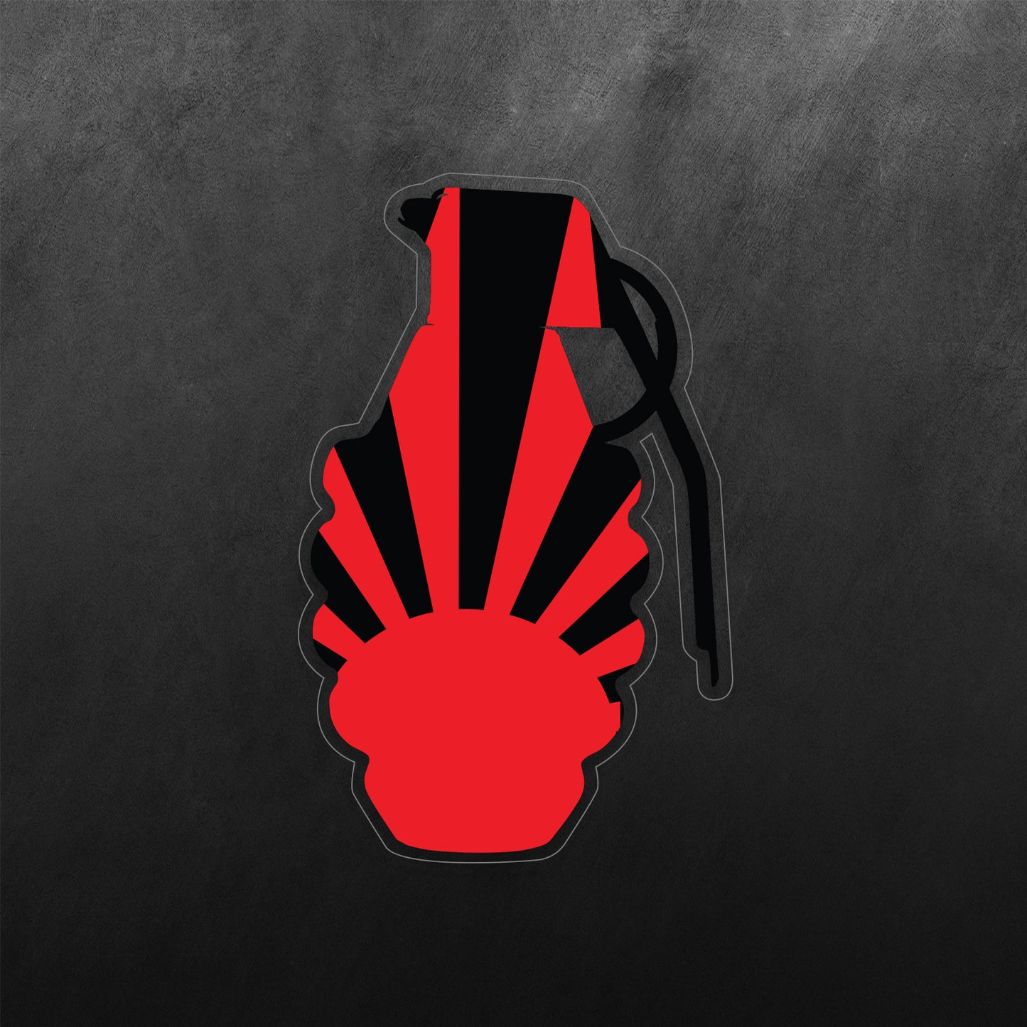 Grenade Rising Sun Sticker