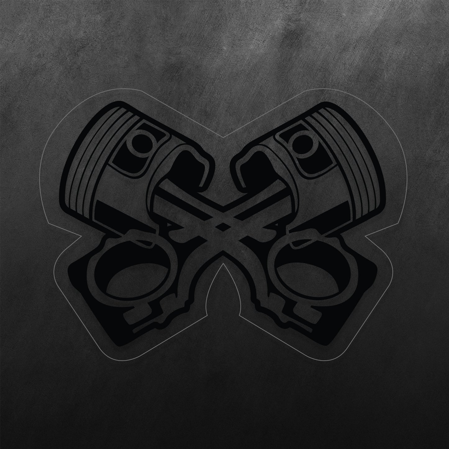 Double X Piston Sticker