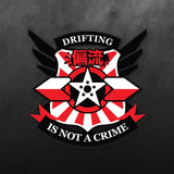 Drifting Is Not A Crime Badge Sticker