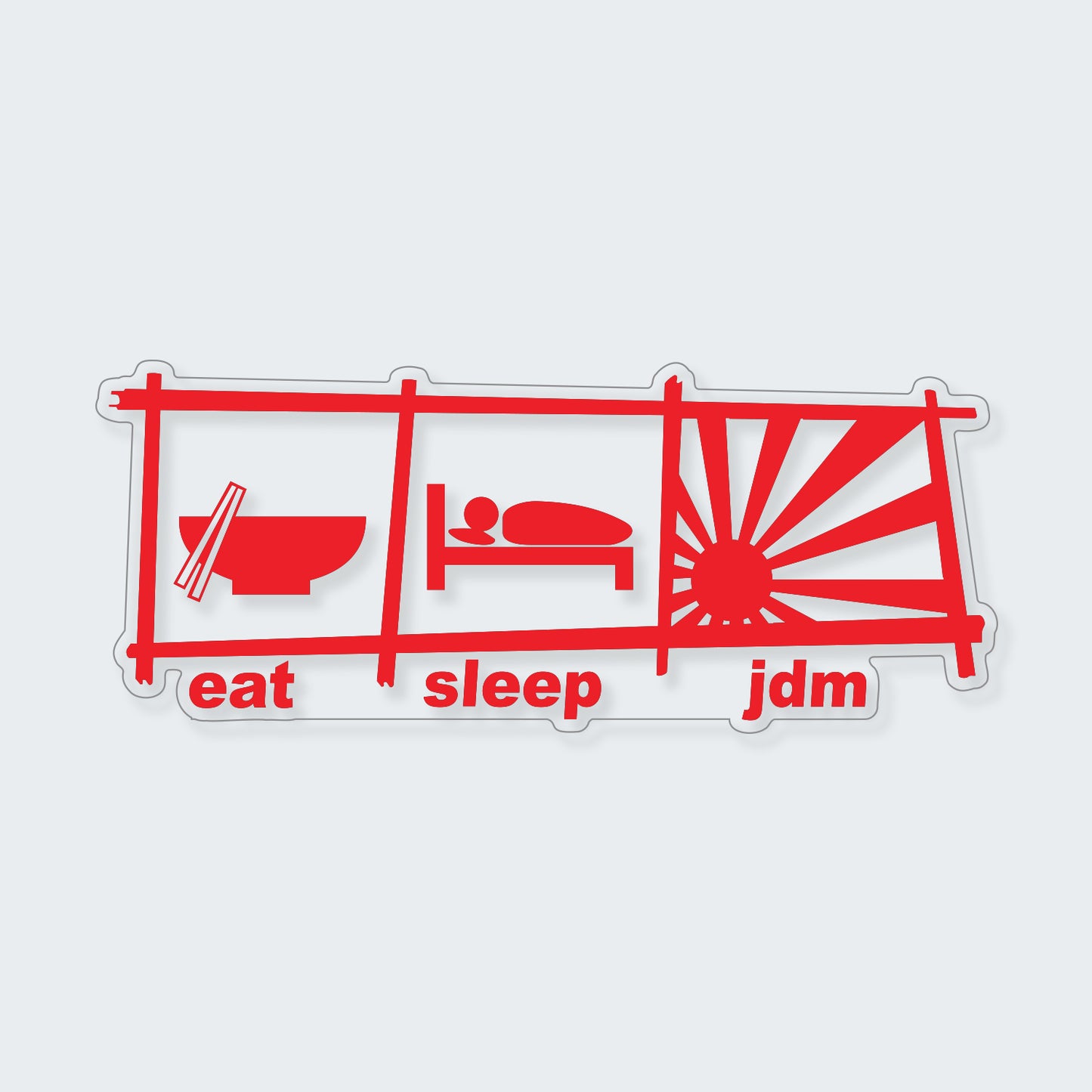 Eat Sleep JDM Sun Sticker