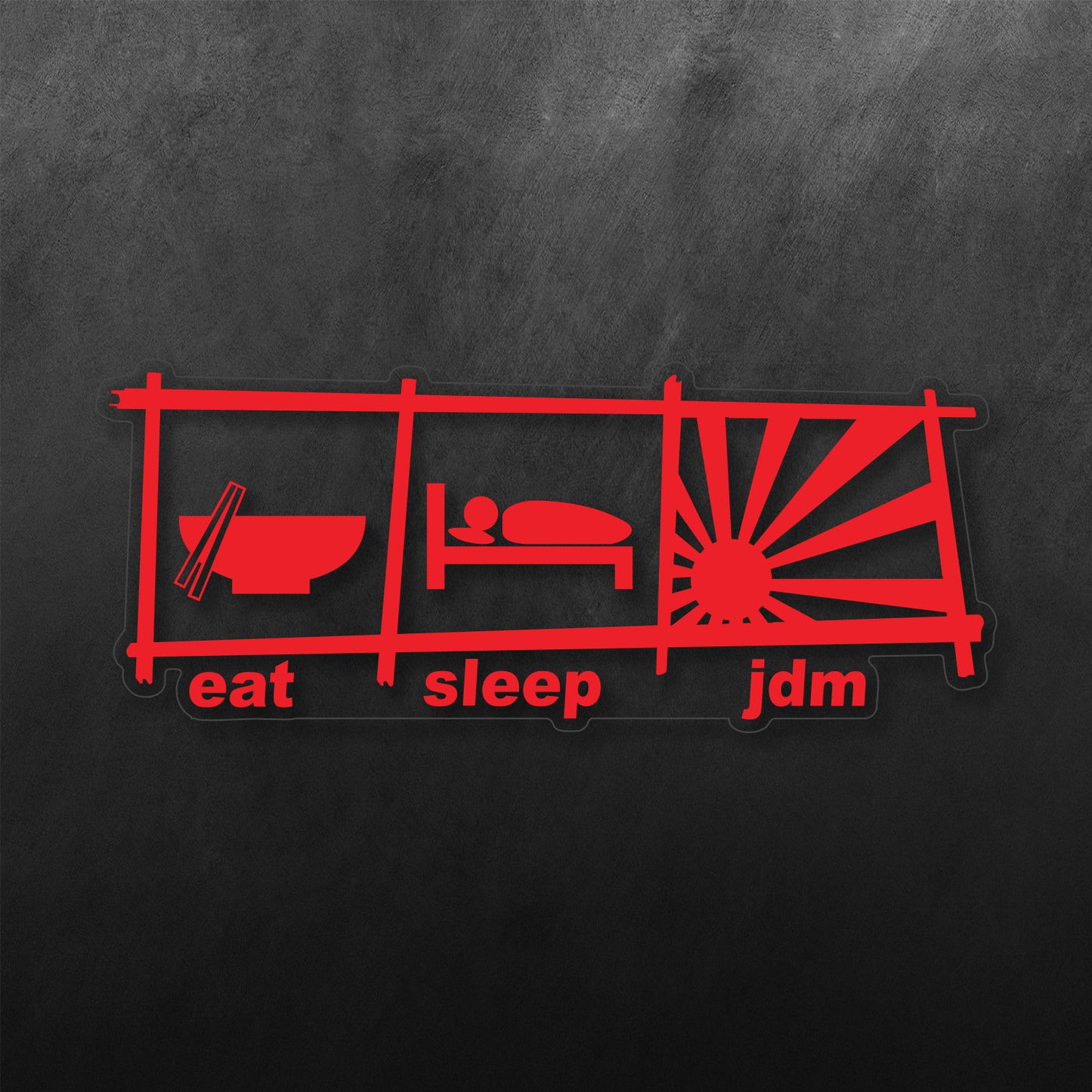 Eat Sleep JDM Sun Sticker