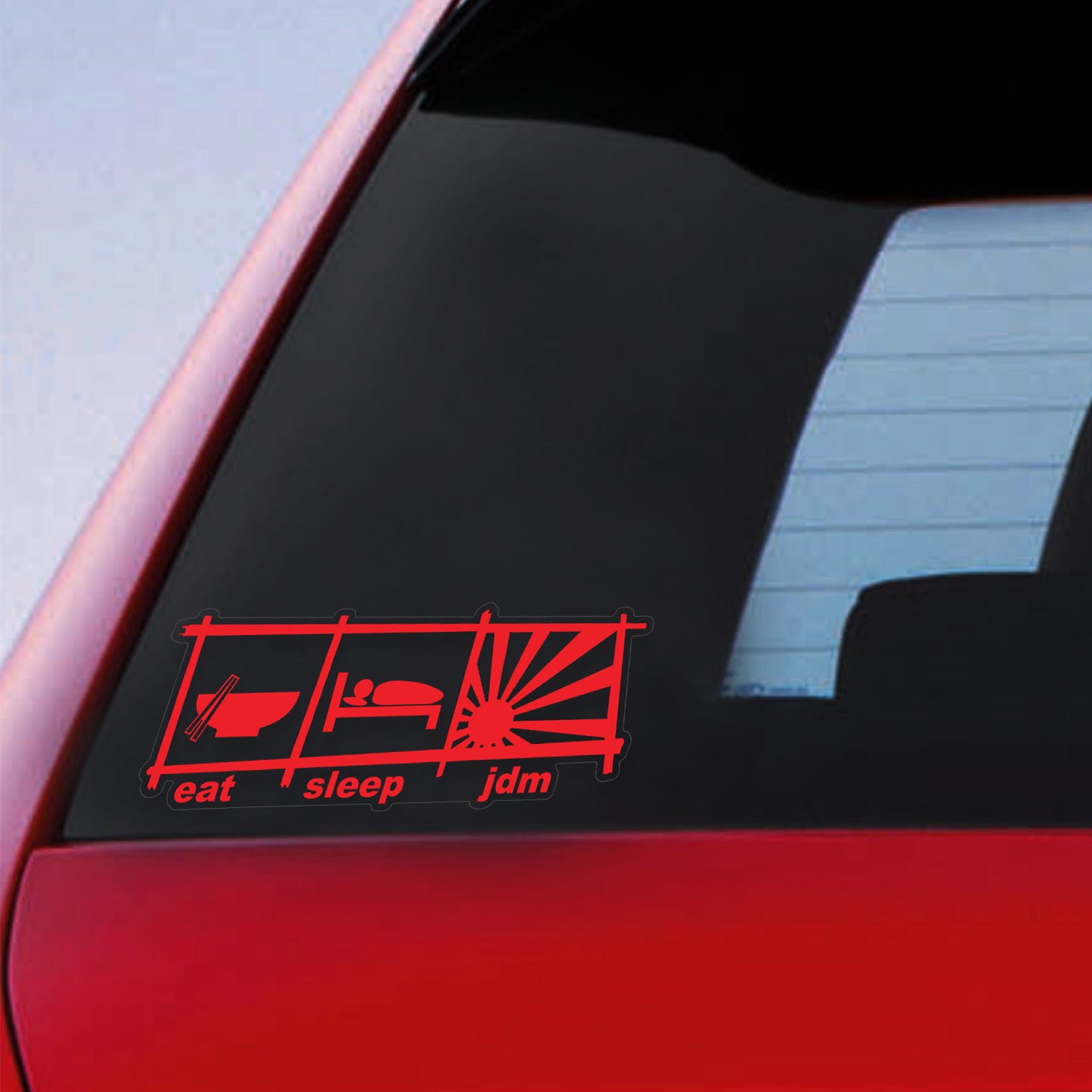 Eat Sleep JDM Sun Sticker