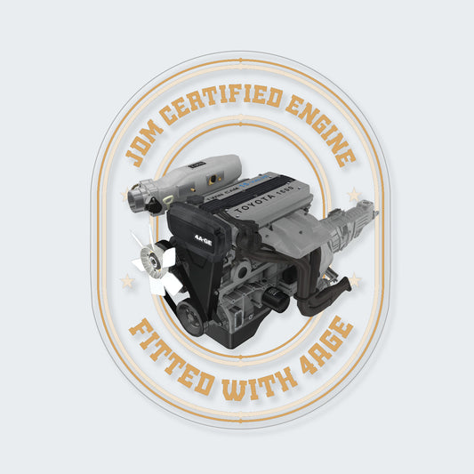 4AGE Engine JDM Sticker for Toyota Sprinter and Corolla