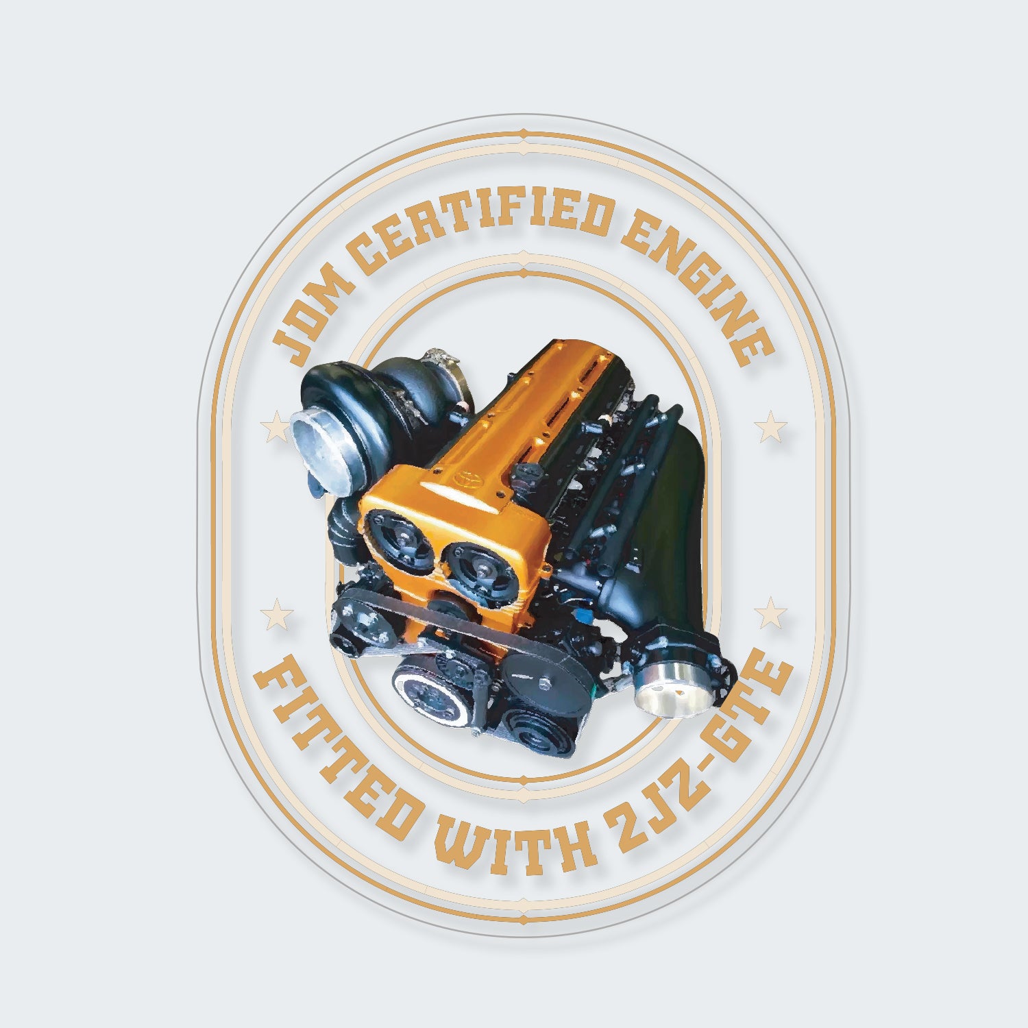Sjs Engine Sticker Toyota Supra 2JZ-GTE Engine JDM Sticker – Retrobot