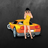 Girl Car JDM Sticker